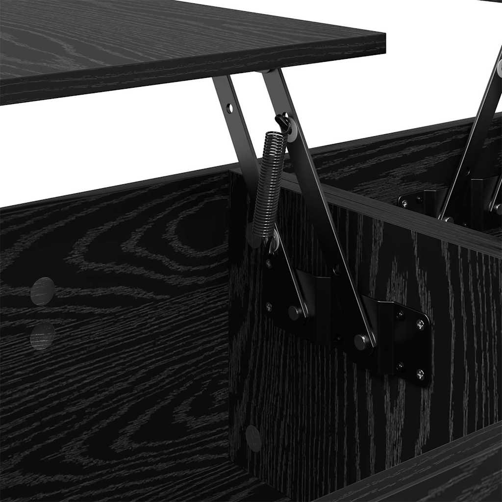 Salontafel Zwart Eiken 102 X 50,5 X 46,5 Cm Bewerkt Hout