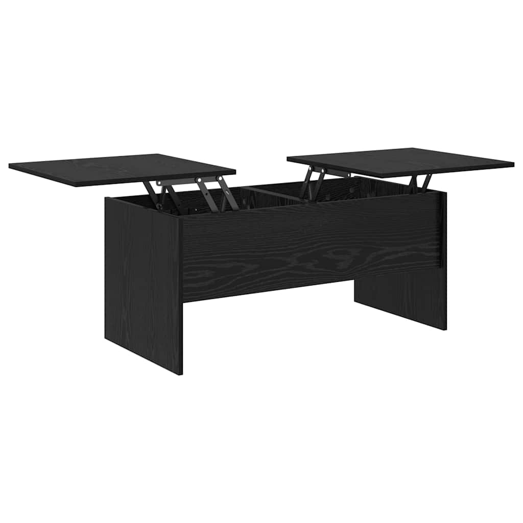 Salontafel Zwart Eiken 102 X 50,5 X 46,5 Cm Bewerkt Hout