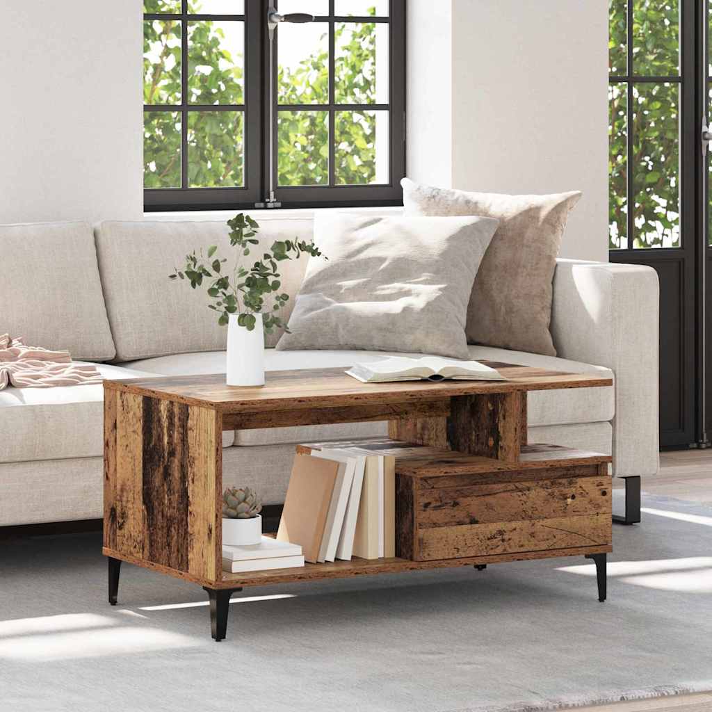 Salontafel 90X49X45 Cm Bewerkt Hout