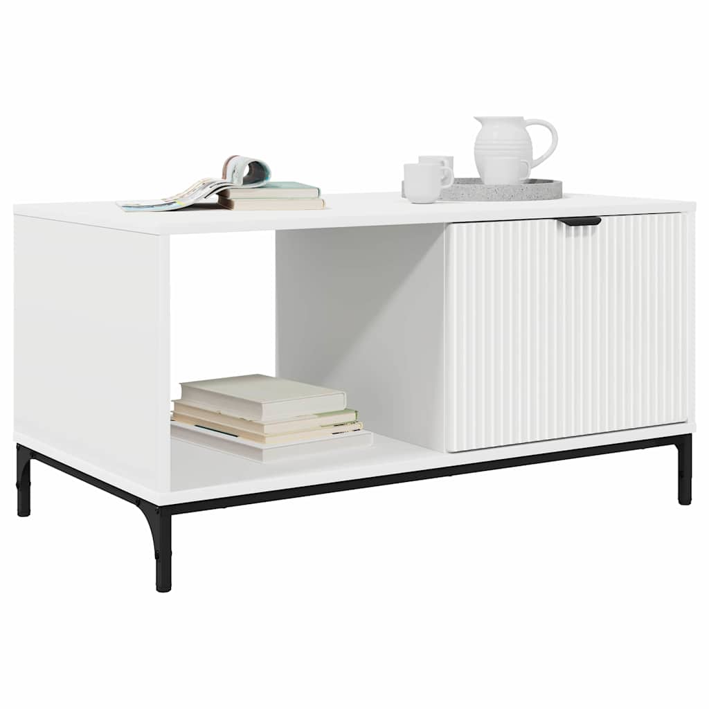 Salontafel 90 X 49 X 46 Cm Bewerkt Hout