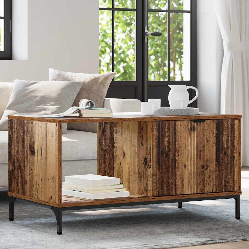 Salontafel 90 X 49 X 46 Cm Bewerkt Hout