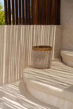 Mand De Pandan Mand #1 – handgemaakt van pandan in natuurlijk wit