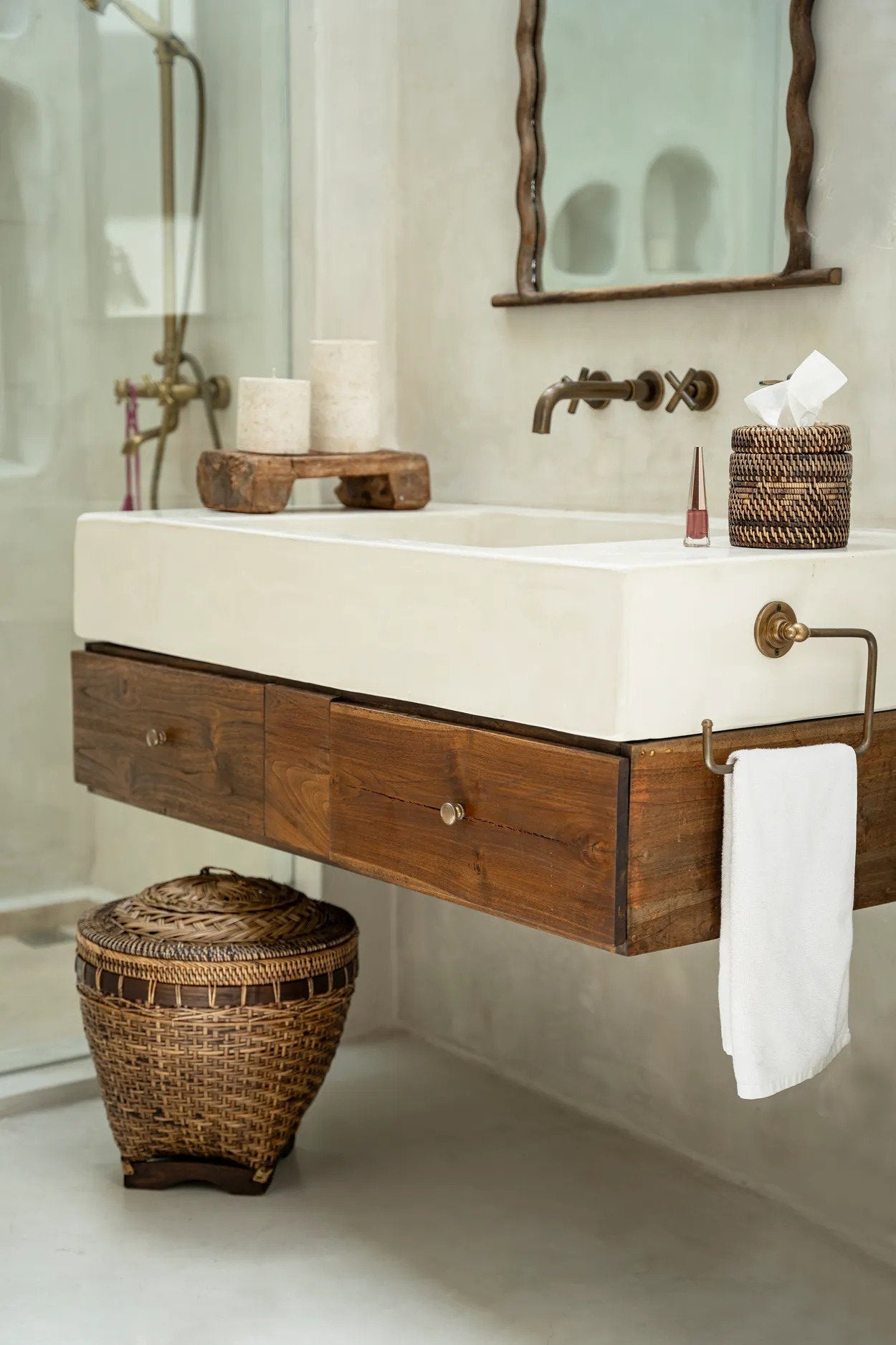 The Colonial Storage Basket - Natural Brown - Large