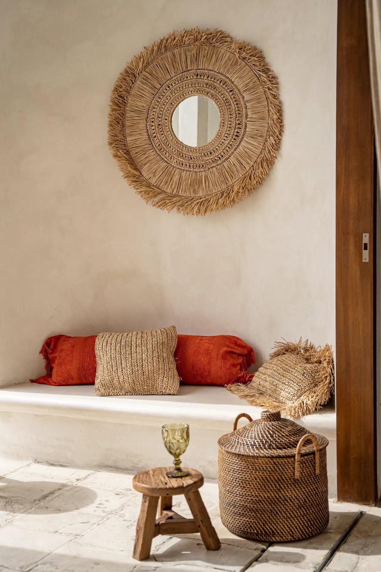 The Colonial Handle Basket - Natural Brown