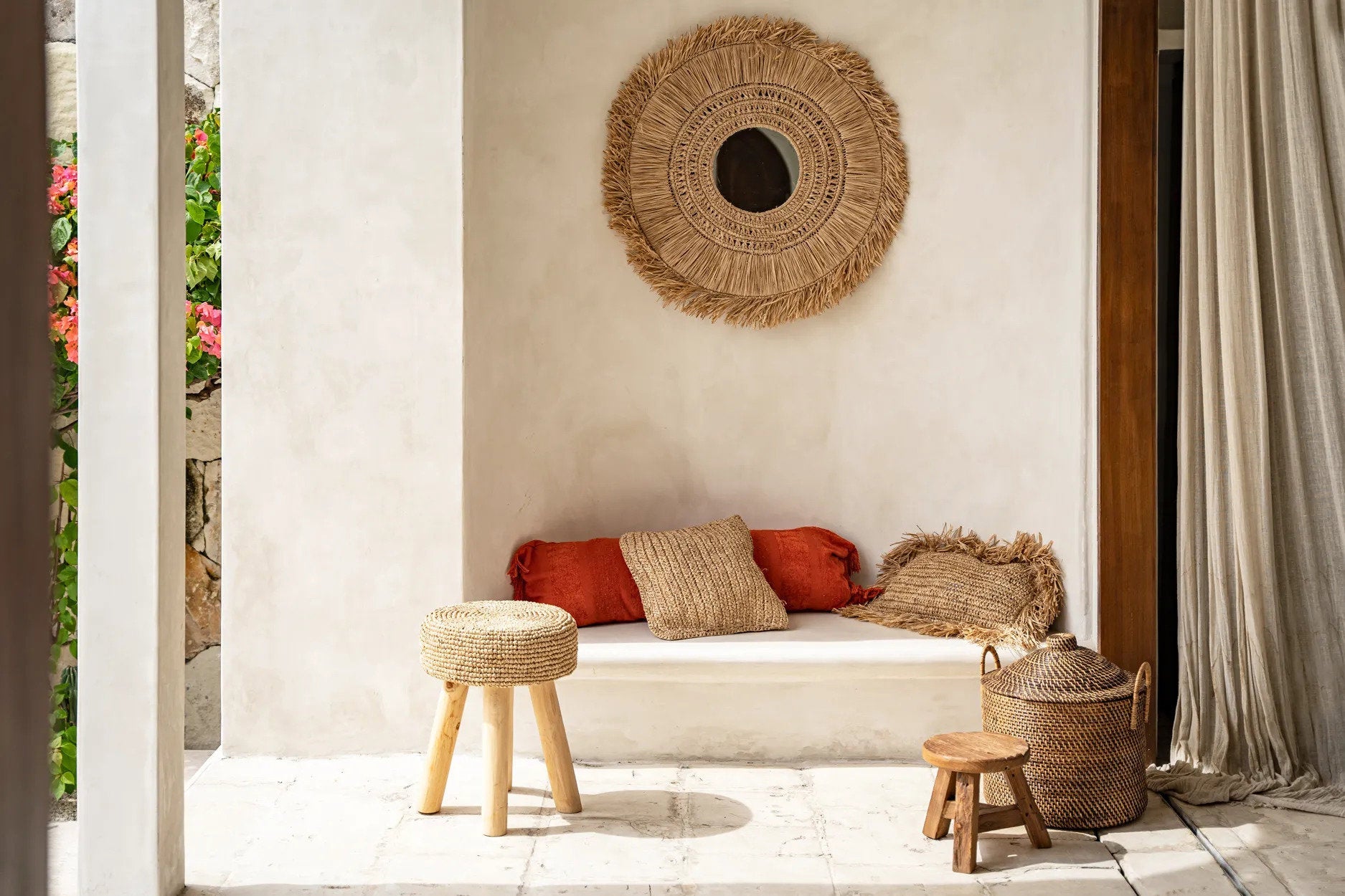 The Colonial Handle Basket - Natural Brown