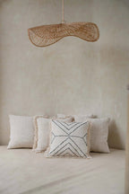 The Tribal Cushion Cover - Natural Black