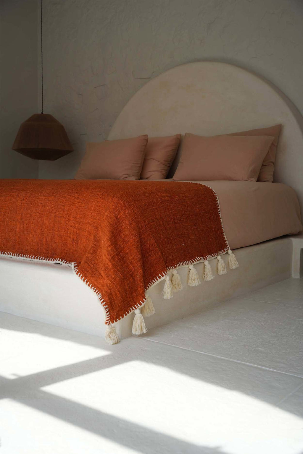 Bedsprei Stitch – 100% katoen in terracotta tint
