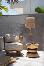 La lampe de sol Dumpling - Suspension - Natural - L