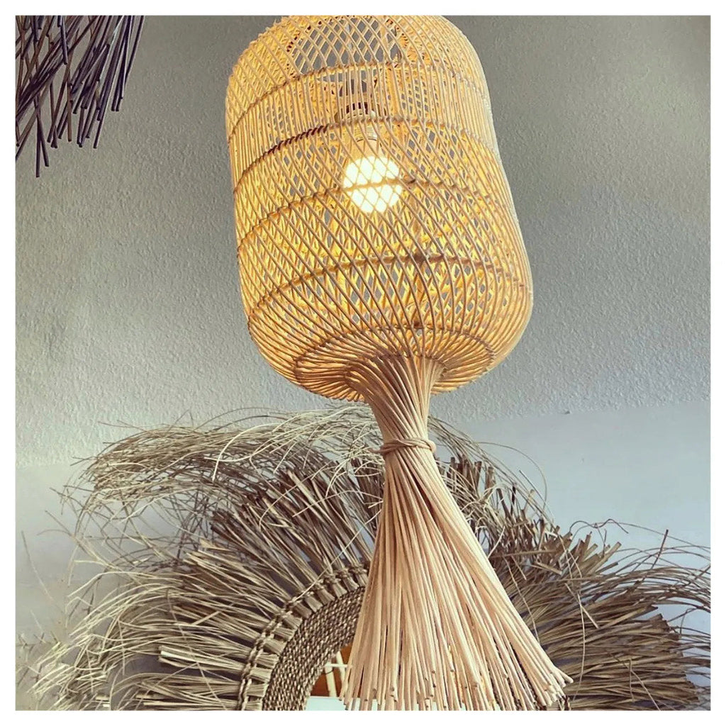 La lampe de sol Dumpling - Suspension - Natural - M