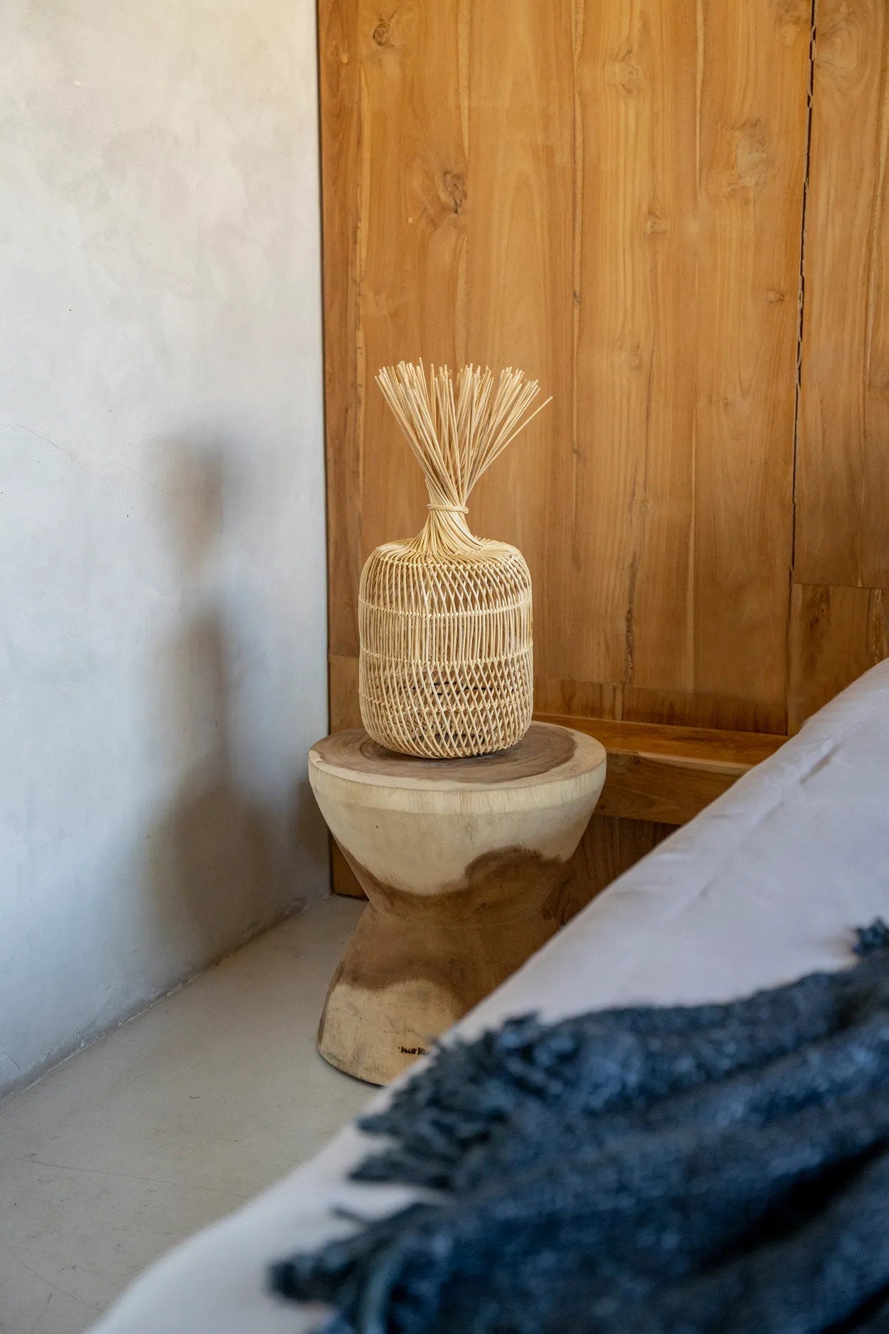 La lampe de sol Dumpling - Suspension - Natural - S