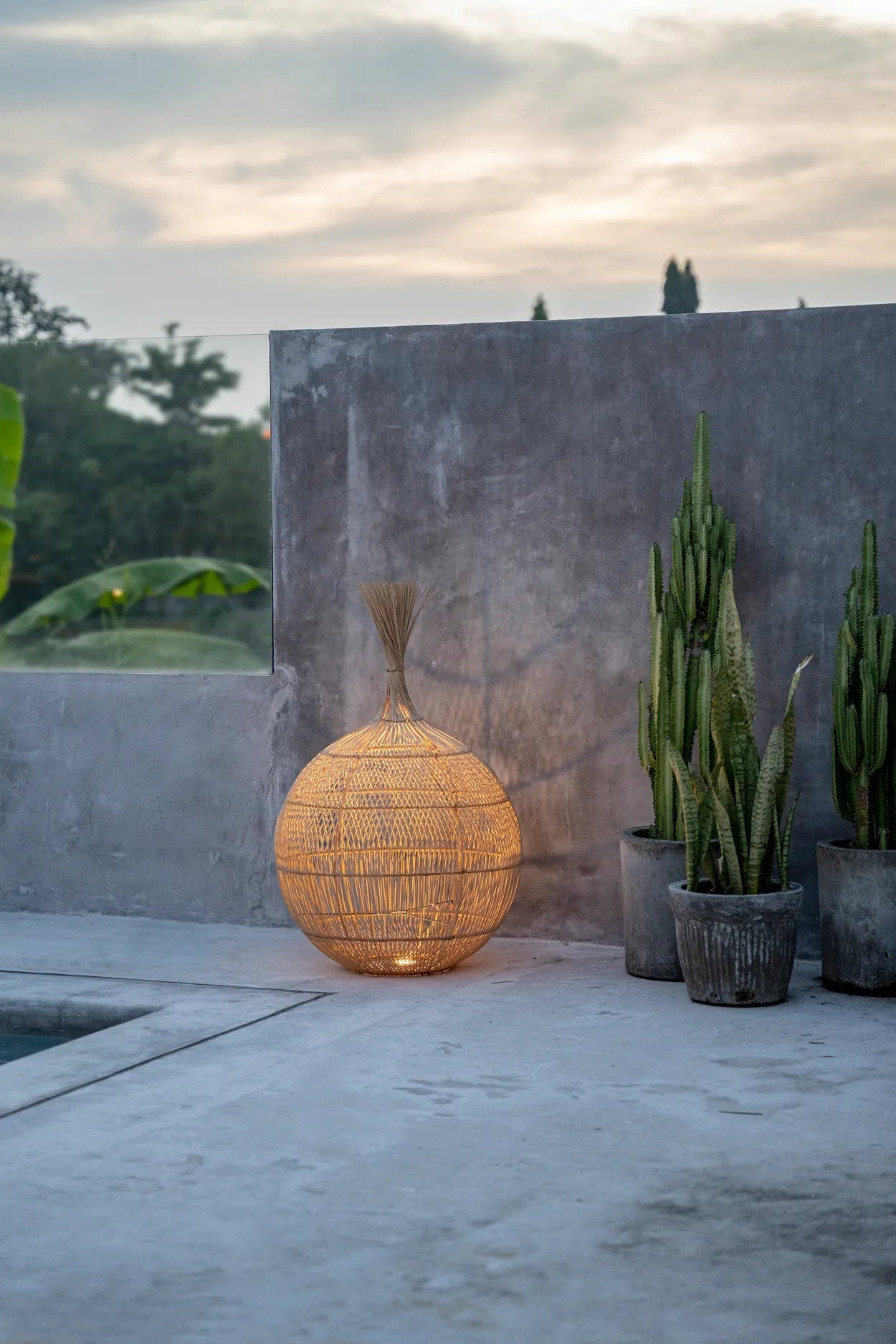 La lampe sur pied Wonton - Suspension - Natural