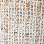 Zitpoef Jute – handgemaakte vierkante poef in naturel