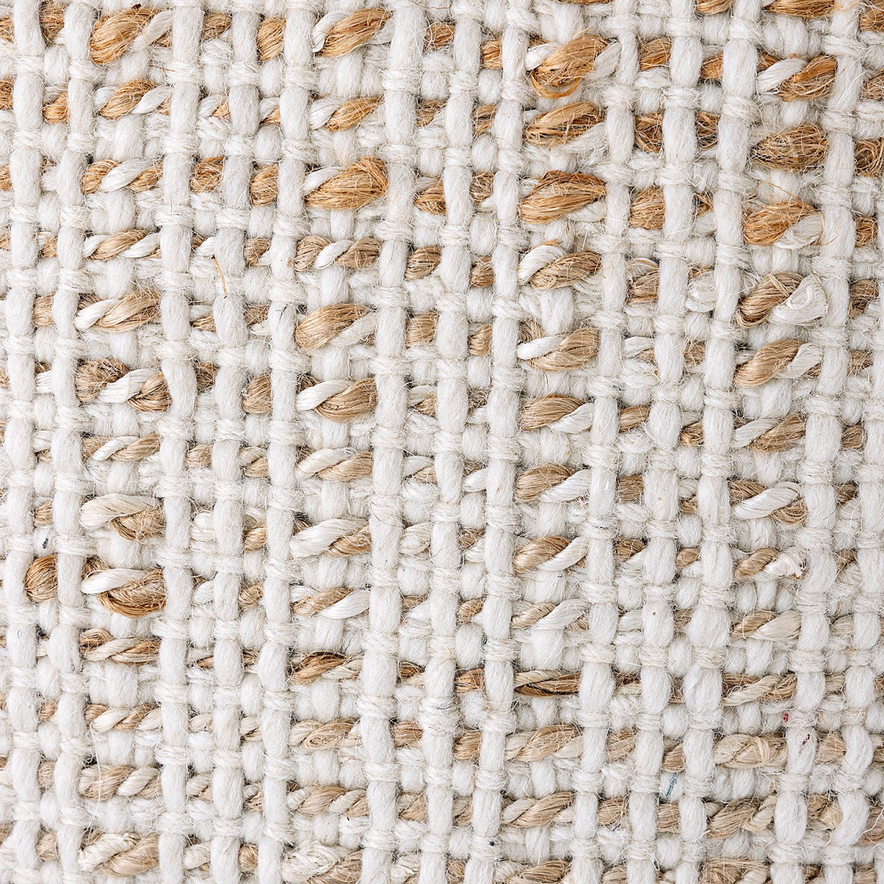Zitpoef Jute – handgemaakte vierkante poef in naturel
