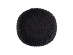 Premium pouf – knitted pouf made of recycled plastic in anthracite