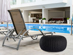 Premium pouf – knitted pouf made of recycled plastic in anthracite