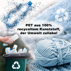 Premium pouf – knitted pouf made of recycled plastic in anthracite