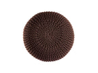 PREMIUM pouf – chunky knitted pouf made of recycled plastic in brown mocha