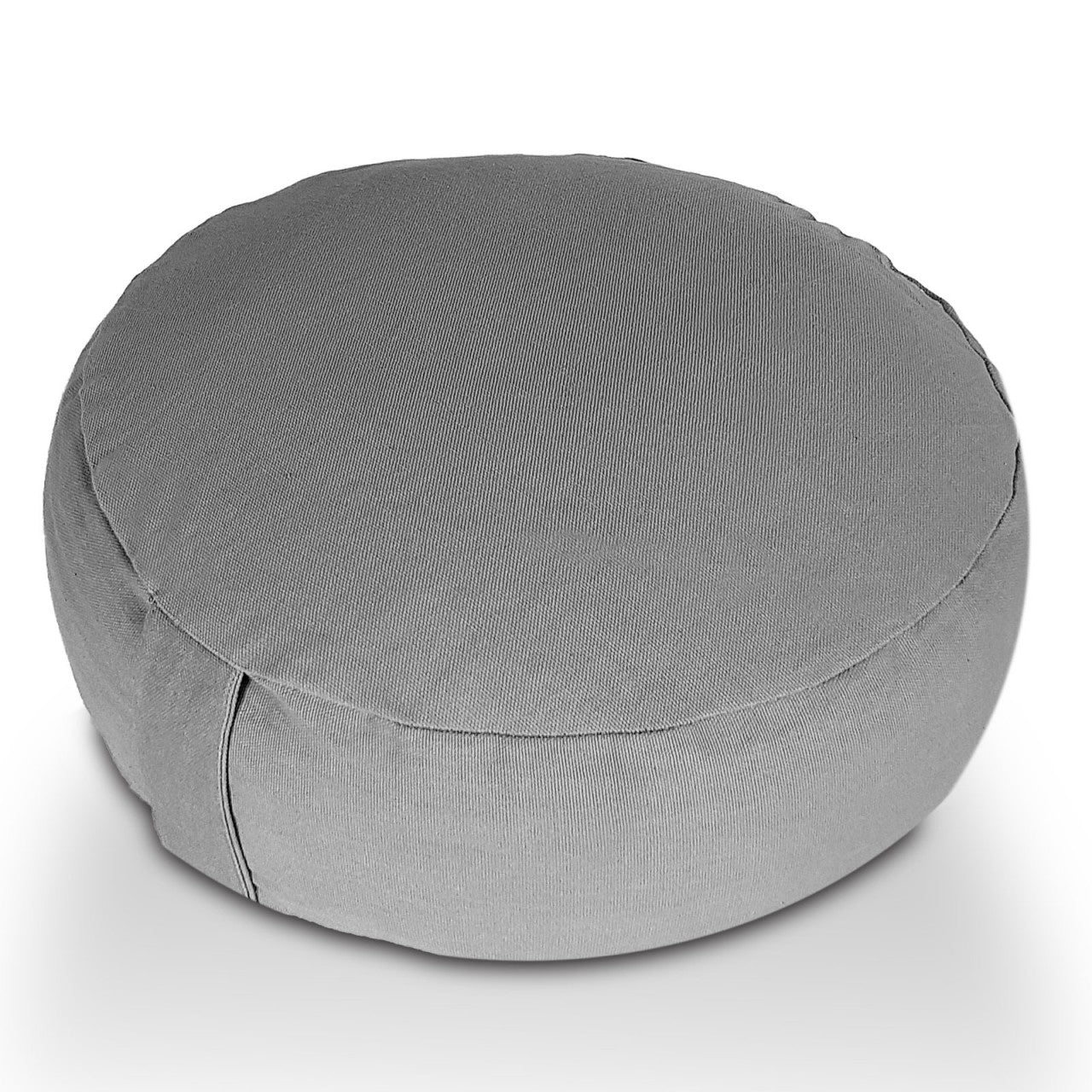 Lotus pouf – handmade cotton with buckwheat filling in cool gray