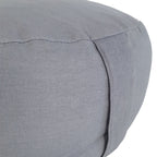 Lotus pouf – handmade cotton with buckwheat filling in cool gray