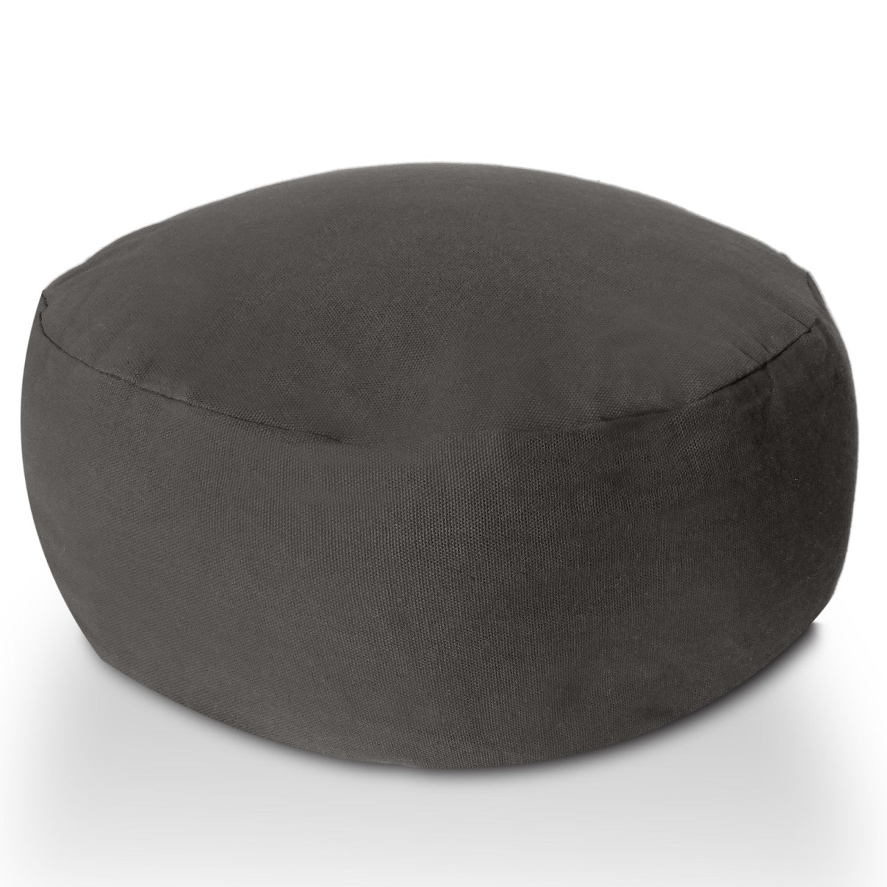 Lotus pouf – handmade cotton cushion in anthracite - shadow