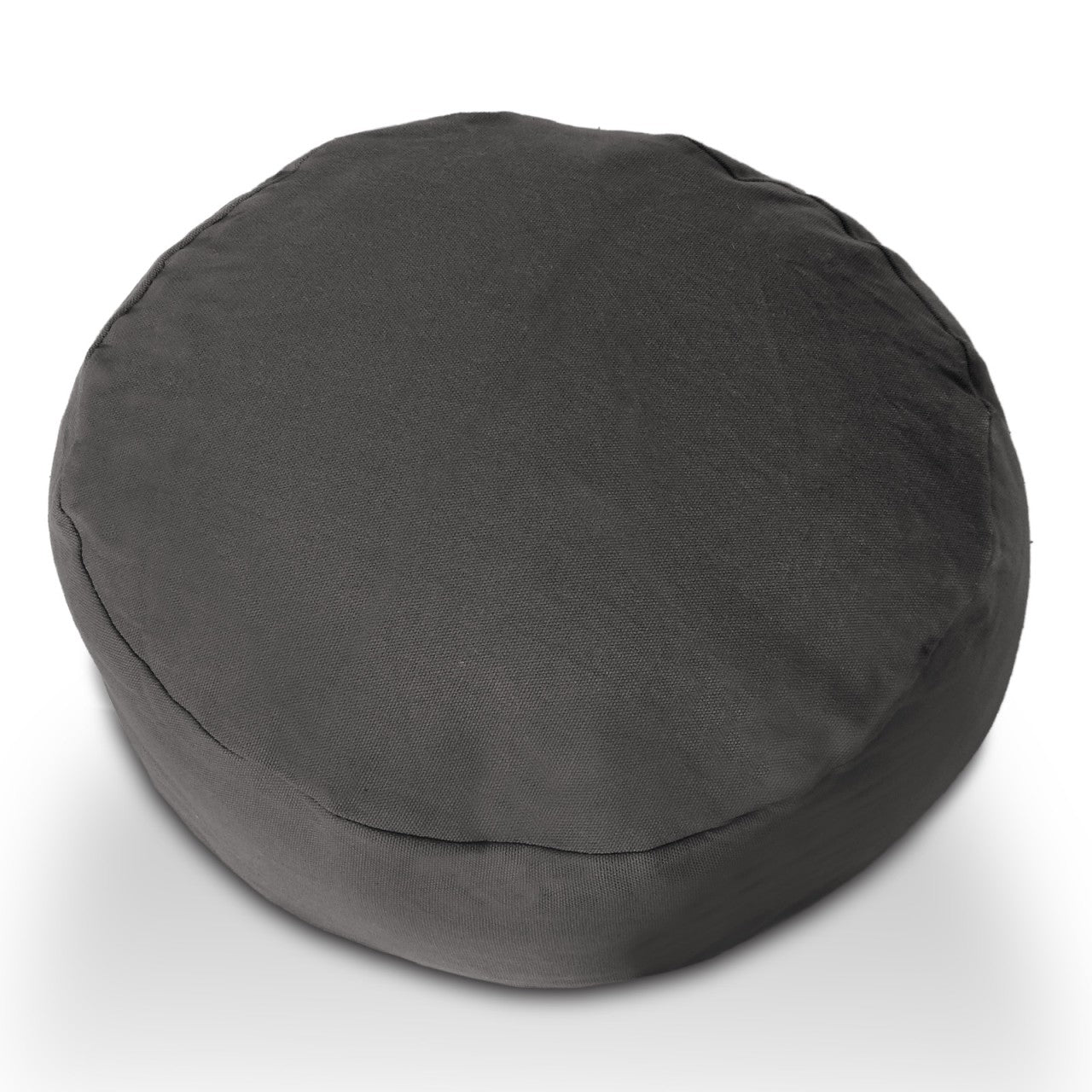 Lotus pouf – handmade cotton cushion in anthracite - shadow