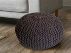 Grobstrick pouf – handmade from recycled cotton in various colours