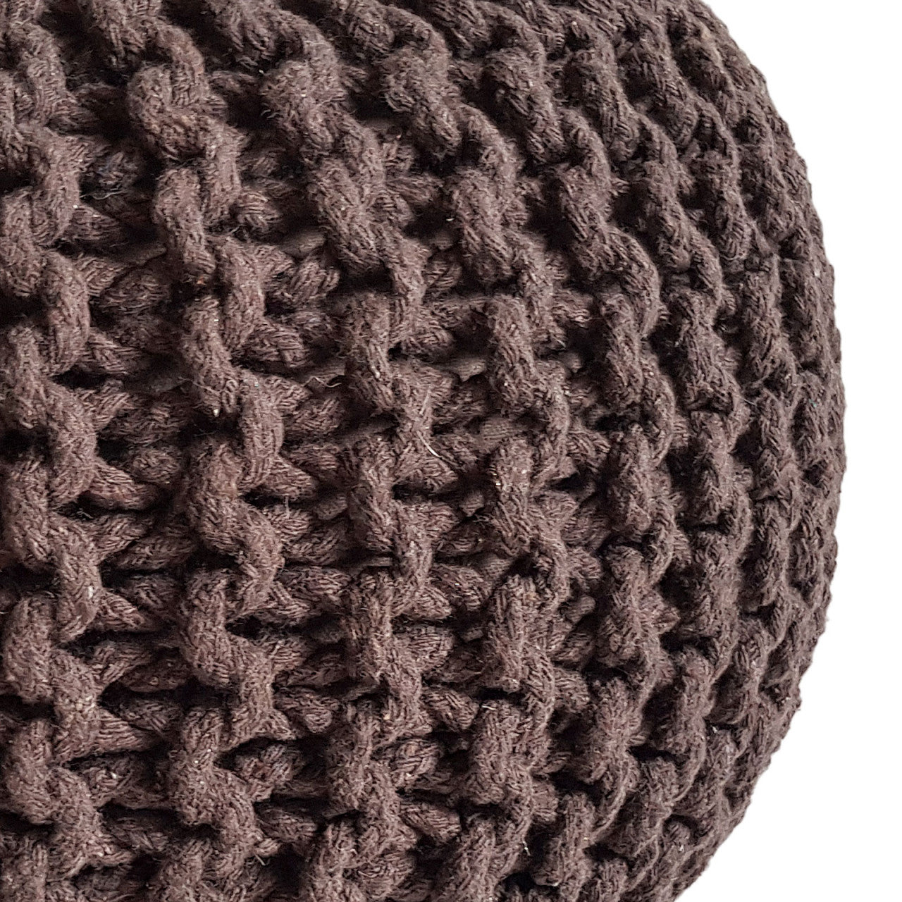 Grobstrick pouf – handmade from recycled cotton in various colours