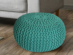 Zitpoef Strickhocker – grofgebreide katoenpoef in diverse kleuren