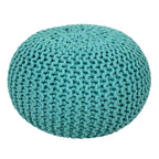 Knitted pouf – chunky knitted pouf made of recycled cotton in various colours