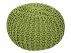 Zitpoef Strickhocker – grofgebreide pouf in levendige neonaccenten
