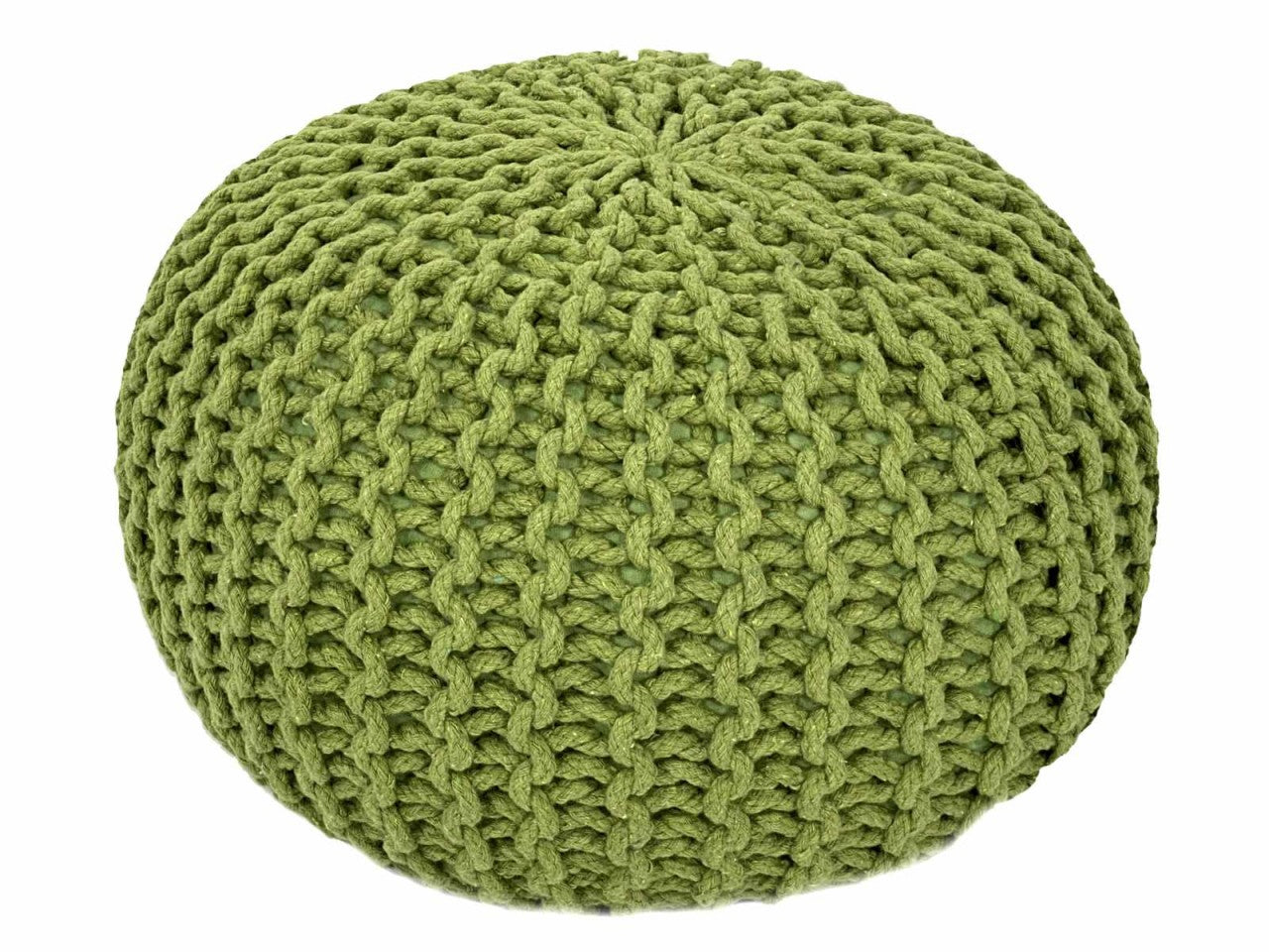Strickshocker pouf – chunky knit pouf in vibrant neon accents