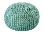 Premium Pouf – luxurious knitted pouf made of recycled plastic in anthracite