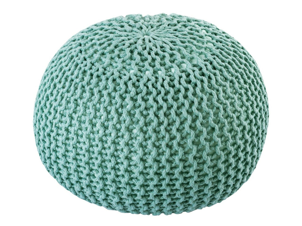 Premium Pouf – luxurious knitted pouf made of recycled plastic in anthracite