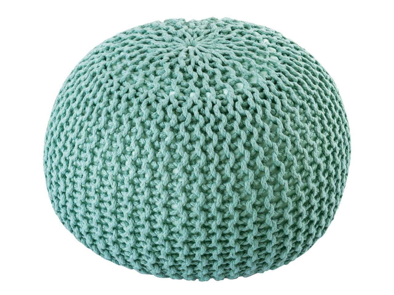 Premium Pouf – luxurious knitted pouf made of recycled plastic in anthracite
