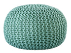 Premium Pouf – luxurious knitted pouf made of recycled plastic in anthracite