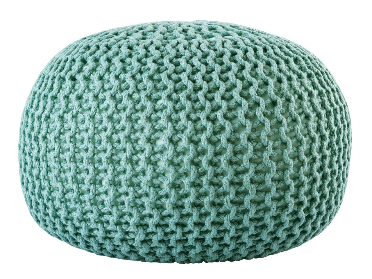 Premium Pouf – luxurious knitted pouf made of recycled plastic in anthracite