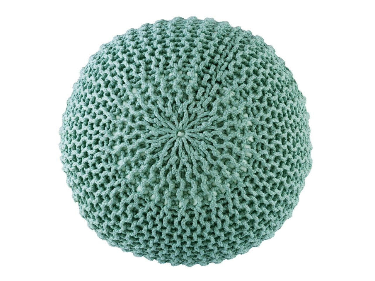 Premium Pouf – luxurious knitted pouf made of recycled plastic in anthracite