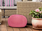 Mira pouf – chunky knitted pouf made of recycled plastic in nine colours