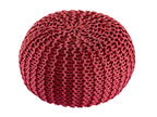 Premio pouf – robust pouf made of recycled plastic in ruby ​​wine