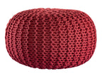 Premio pouf – robust pouf made of recycled plastic in ruby ​​wine