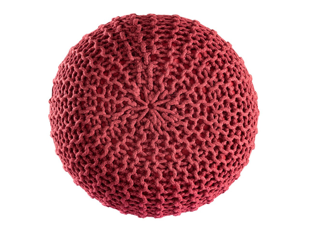 Premio pouf – robust pouf made of recycled plastic in ruby ​​wine