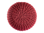 Premio pouf – robust pouf made of recycled plastic in ruby ​​wine