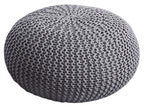 Onda pouf – chunky knitted pouf made of recycled plastic in natural