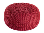 Zitpoef Strickhocker – gebreide poef in warme tinten