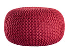 Zitpoef Strickhocker – gebreide poef in warme tinten