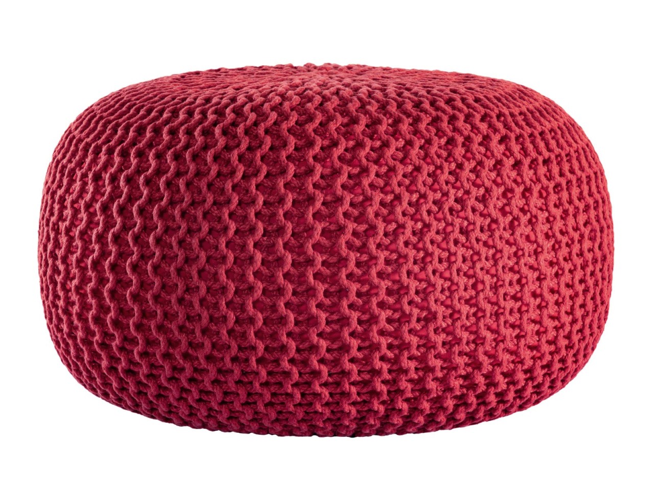 Zitpoef Strickhocker – gebreide poef in warme tinten