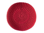 Zitpoef Strickhocker – gebreide poef in warme tinten