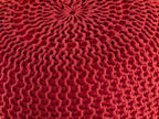 Zitpoef Strickhocker – gebreide poef in warme tinten