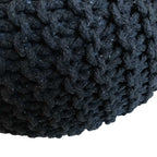 Strick-Hocker pouf – hand-woven cotton in various colors