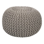 Kato pouf – chunky knit pouf in natural beige